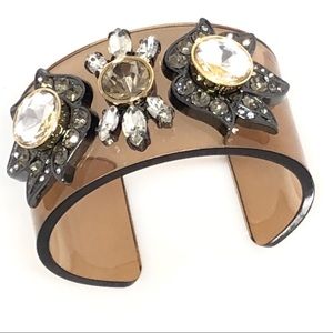 J. Crew Crystal-Studded Lucite Cuff Bracelet